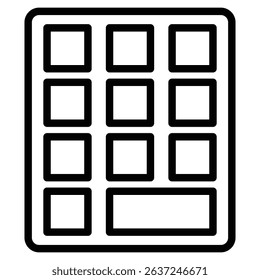 makeup pallete icon Simple thin line stroke