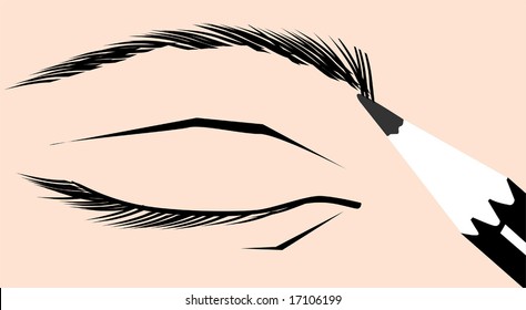  Make-Up pencil and a ladyâ??s eye 	