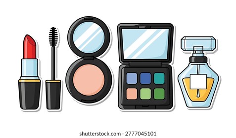 Makeup and perfume products on display