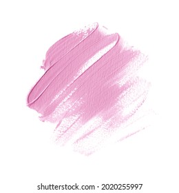 Makeup pink smear abstract art background isolated vector. Textured design. Creative template for logo or sale banner.