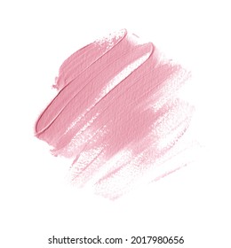 Makeup pink stroke abstract art background isolated vector. Textured design. Creative template for logo or sale banner.