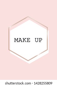 Makeup Poster Gold Shiny Glowing Hexagon Stock Vector (Royalty Free)  1428255809 | Shutterstock