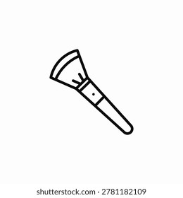 makeup powder brush icon sign vector