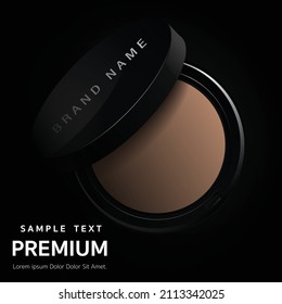 Vektor-Illustration des Powder Cushion Poster Make-up-Posters
