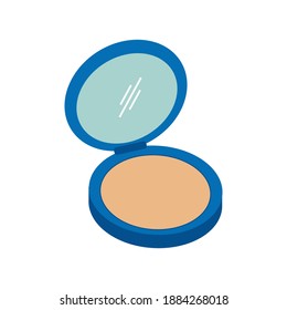 Makeup powder icon design template vector isolated
