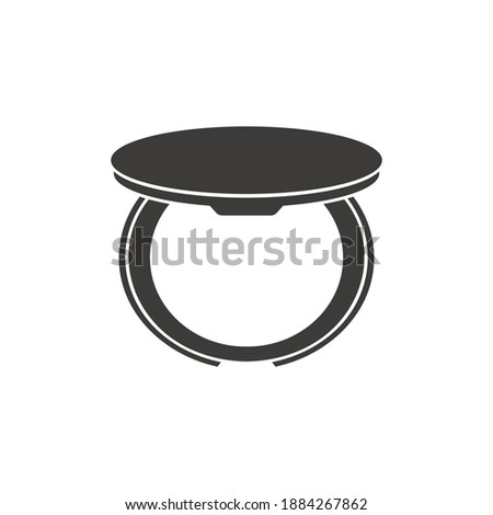 Makeup powder icon design template vector isolated