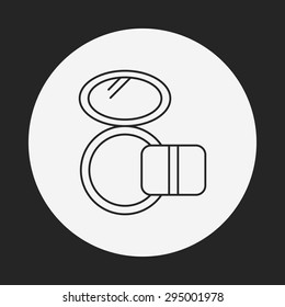 makeup powder line icon