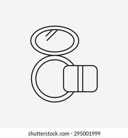 makeup powder line icon
