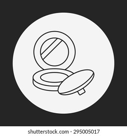 makeup powder line icon