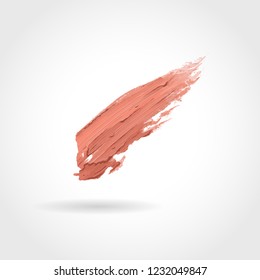 Makeup product smear, smoothly smudged. Makeup sample, use for advertising flyer, banner, brochure and booklet. Vector make up beauty illustration