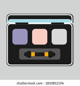 Makeup products, eyeshadow icon vector design illustration