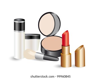  Makeup products.Vector.