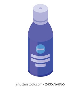 Makeup removal bottle icon isometric vector. Spa cotton pad. Routine cosmetics