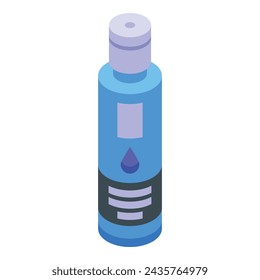 Makeup removal bottle icon isometric vector. Liquid beauty mask. Care woman face