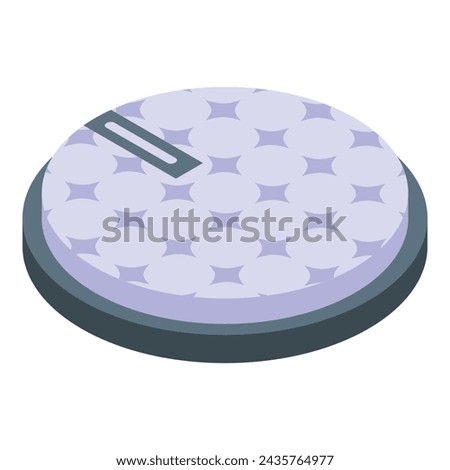 Makeup removal pad icon isometric vector. Cotton material. Cleaning cosmetic