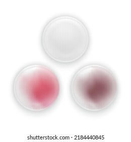 Makeup remover, cosmetic cotton pads, vector isolated illustration