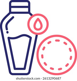 Makeup Remover Icon Color Vector Illustration