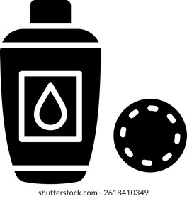 Makeup Remover Icon Glyph Vector Illustration