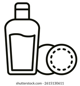 Makeup Remover icon line vector illustration
