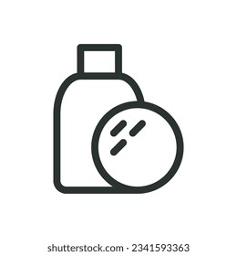 Makeup remover isolated icon, make-up removal products vector icon with editable stroke