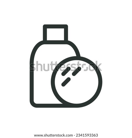 Makeup remover isolated icon, make-up removal products vector icon with editable stroke