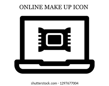 Makeup remover search icon. Editable Makeup remover search icon for web or mobile.