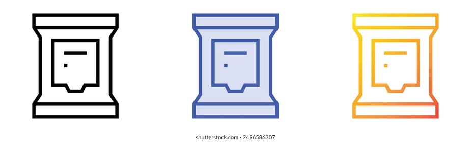 makeup remover wipes icon. Linear, Blue Fill and Gradient Style Design Isolated On White Background