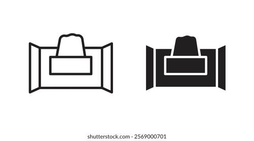 Makeup remover wipes icon set vector graphics designs