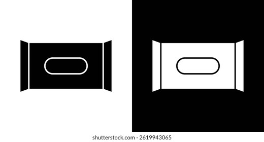 Makeup remover wipes icon vector, solid logo illustration, pictogram