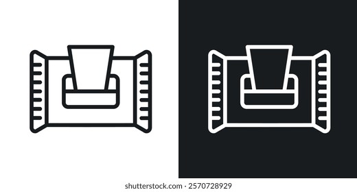 Makeup remover wipes icons set vectors on white background.