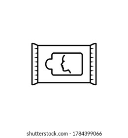 makeup remover wipes line icon. Signs and symbols can be used for web, logo, mobile app, UI, UX