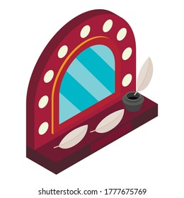 Makeup room icon. Isometric illustration of makeup room vector icon for web