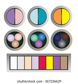 makeup set isolated on white background
