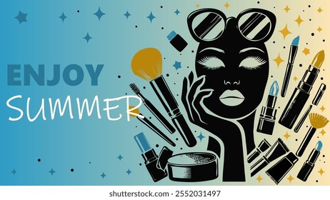 Makeup Silhouettes: Professional Vector Art Collection (Enjoy Summer)