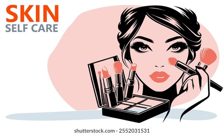 Makeup Silhouettes: Professional Vector Art Collection (Skin Self-Care Day)