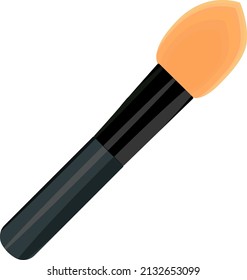 Makeup sponge brush, illustration, vector on a white background.