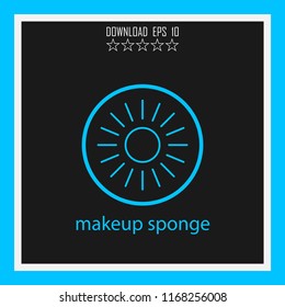 makeup sponge vector icon
