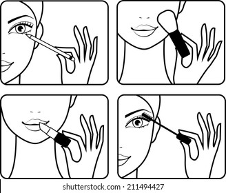 Makeup step by step instructions