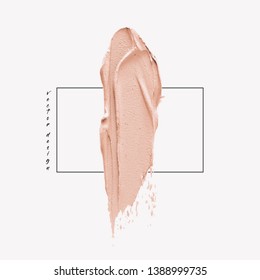 Make-up stroke over frame on isolated background vector 