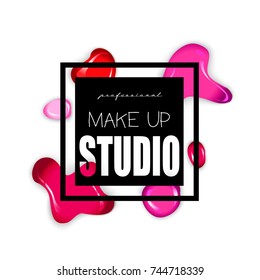 Makeup Studio Logo Design Template.