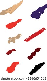 Makeup swatches on a White background vector