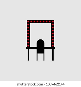 Makeup table icon. Element of Theatre icon for mobile concept and web apps. Detailed Makeup table icon can be used for web and mobile