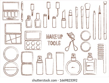 メイク道具 イラスト のイラスト素材 画像 ベクター画像 Shutterstock