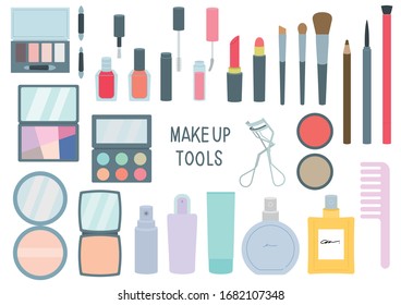 Makeup tools
Fashionable line drawing set illustration