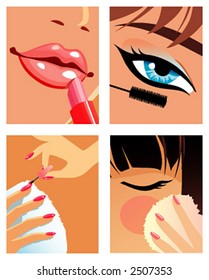 Vector de maquillaje