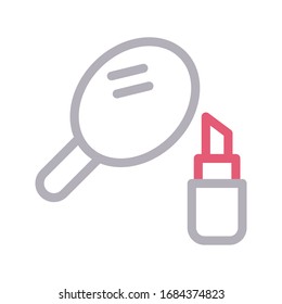 icono de línea de color vectorial maquillaje 