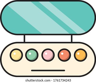 makeup vector flat color icon 