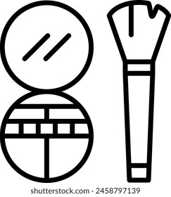 Makeup Vector Line Icon Design