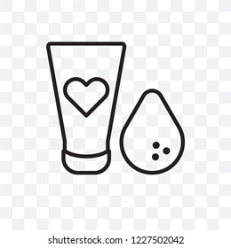 Makeup vector linear icon isolated on transparent background, Makeup transparency concept can be used for web and mobile