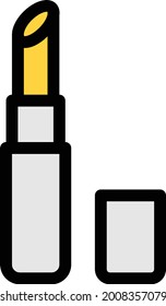 maquillaje con fondo blanco. el maquillaje es un símbolo de la expresión .color line icon.